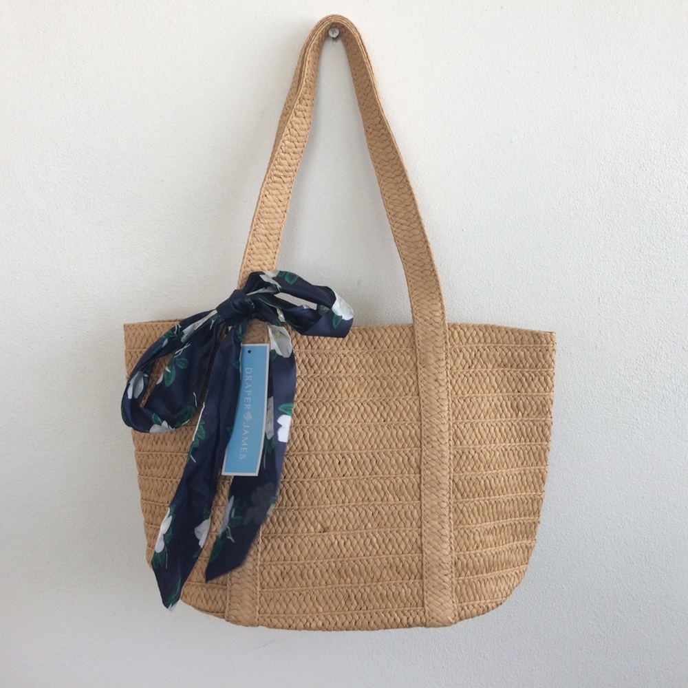NWT Draper James straw purse